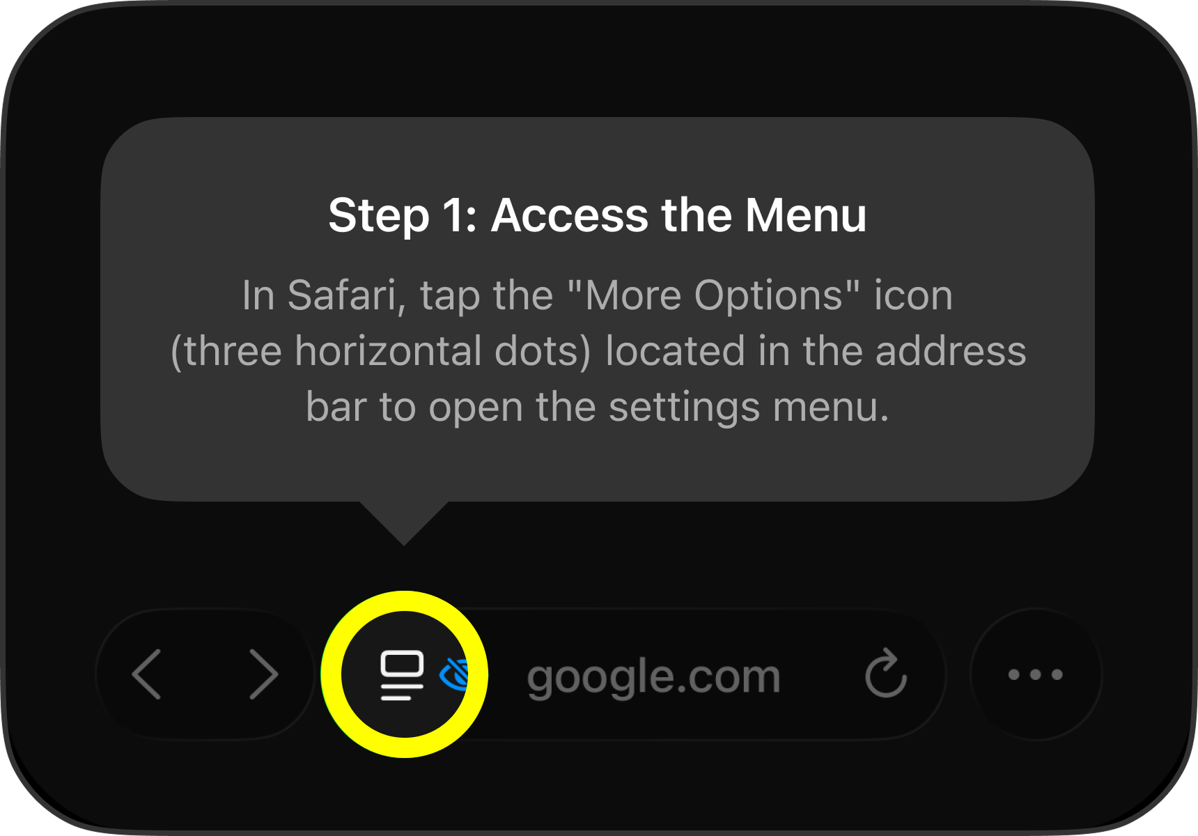 Access the Menu